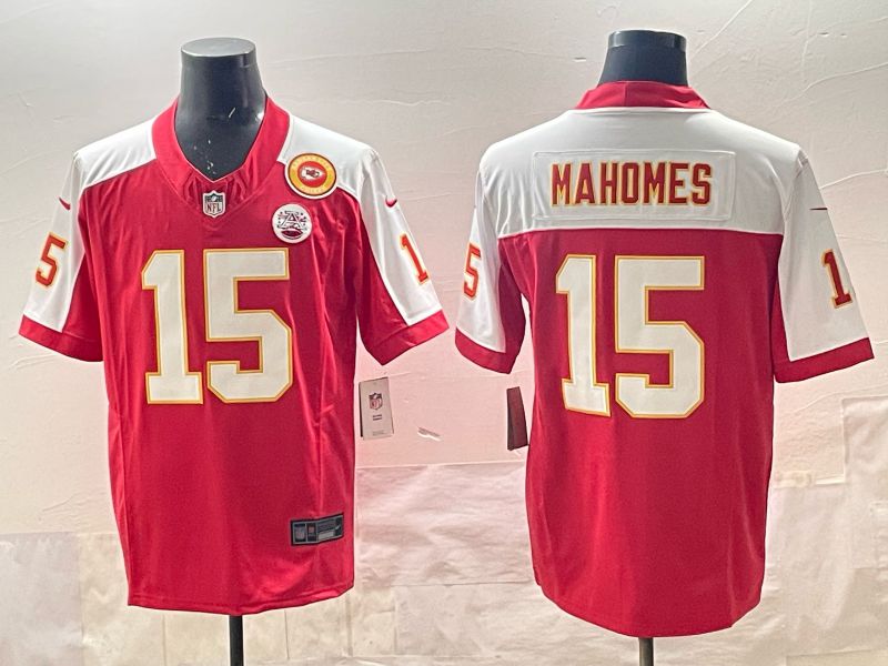 Men 2025 Nike Kansas City Chiefs #15 Mahomes Red 4th generation Limited NFL Jersey 03->oakland raiders->NFL Jersey